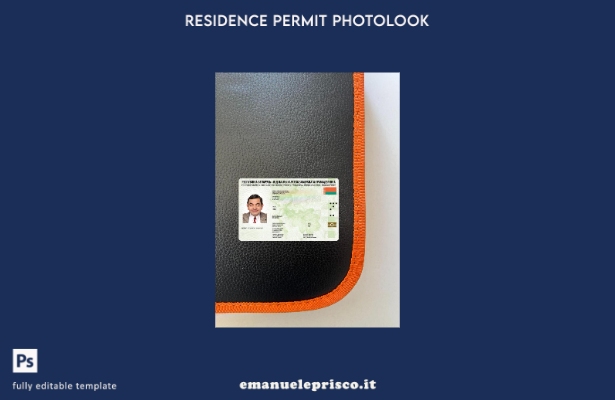 modello di photolook per permesso di soggiorno in Bielorussia in stile verificat